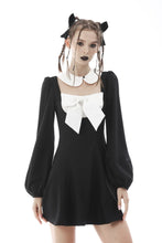 Load image into Gallery viewer, Gothic lolita black white super bowknot dress DW576