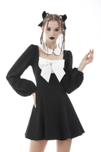 Load image into Gallery viewer, Gothic lolita black white super bowknot dress DW576