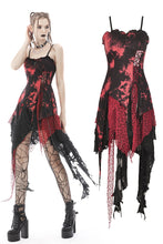 Load image into Gallery viewer, Punk rock irregular net dye strap dress DW585