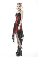 Load image into Gallery viewer, Punk rock irregular net dye strap dress DW585