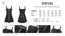 Load image into Gallery viewer, Punk locomotive wash leatherette strap dress DW586