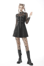 Load image into Gallery viewer, Punk locomotive wash leatherette strap dress DW586