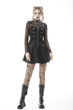 Load image into Gallery viewer, Punk locomotive wash leatherette strap dress DW586