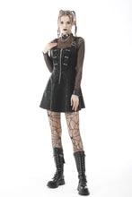 Load image into Gallery viewer, Punk locomotive wash leatherette strap dress DW586