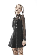 Load image into Gallery viewer, Punk locomotive wash leatherette strap dress DW586