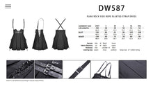 Load image into Gallery viewer, Punk rock side rope pleated strap dress DW587