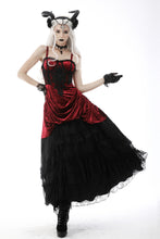 Load image into Gallery viewer, Gothic noble queen wine diamond velvet dress DW589