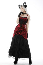 Load image into Gallery viewer, Gothic noble queen wine diamond velvet dress DW589