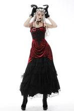 Load image into Gallery viewer, Gothic noble queen wine diamond velvet dress DW589