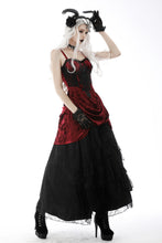 Load image into Gallery viewer, Gothic noble queen wine diamond velvet dress DW589