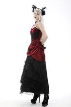 Load image into Gallery viewer, Gothic noble queen wine diamond velvet dress DW589