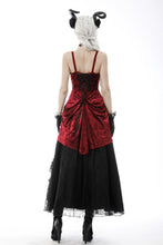 Load image into Gallery viewer, Gothic noble queen wine diamond velvet dress DW589