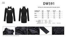 Load image into Gallery viewer, Retro off shoulders bodycon mini dress DW591