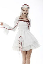 Load image into Gallery viewer, Gothic vampire blood stained white dress DW598
