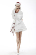 Load image into Gallery viewer, Gothic vampire blood stained white dress DW598
