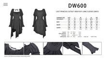 Load image into Gallery viewer, Lost princess cutout hem puff long sleeves dress DW600