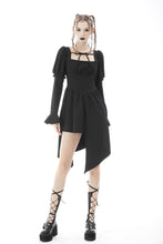 Load image into Gallery viewer, Lost princess cutout hem puff long sleeves dress DW600