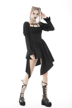 Load image into Gallery viewer, Lost princess cutout hem puff long sleeves dress DW600