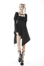 Load image into Gallery viewer, Lost princess cutout hem puff long sleeves dress DW600