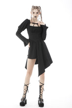 Load image into Gallery viewer, Lost princess cutout hem puff long sleeves dress DW600