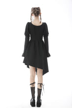 Load image into Gallery viewer, Lost princess cutout hem puff long sleeves dress DW600