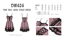 Load image into Gallery viewer, Cool mesh pink doll dress DW626
