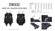Load image into Gallery viewer, Moon sexy shoulders zipper dress DW632