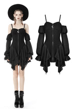 Load image into Gallery viewer, Moon sexy shoulders zipper dress DW632