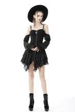 Load image into Gallery viewer, Moon sexy shoulders zipper dress DW632