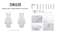 Load image into Gallery viewer, Gorgeous bubble jacquard wedding high low dress DW635