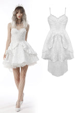 Load image into Gallery viewer, Gorgeous bubble jacquard wedding high low dress DW635