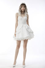 Load image into Gallery viewer, Gorgeous bubble jacquard wedding high low dress DW635