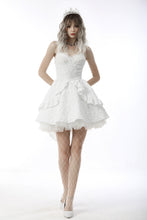 Load image into Gallery viewer, Gorgeous bubble jacquard wedding high low dress DW635