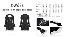 Load image into Gallery viewer, Gothic lolita cross doll dress DW638