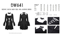 Load image into Gallery viewer, Gothic lolita bady doll bell-sleeves dress DW641