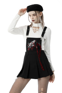 Blood devil strap pleated dress DW642