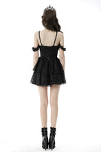 Load image into Gallery viewer, Gothic sexy lace dark red mini dress DW643