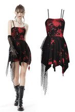 Load image into Gallery viewer, Punk rock black red dye strap dress DW644