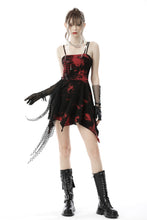Load image into Gallery viewer, Punk rock black red dye strap dress DW644