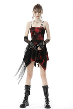 Load image into Gallery viewer, Punk rock black red dye strap dress DW644