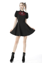 Load image into Gallery viewer, Gothic doll lace red in black dress DW645