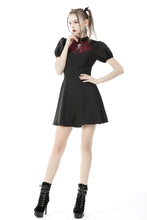Load image into Gallery viewer, Gothic doll lace red in black dress DW645