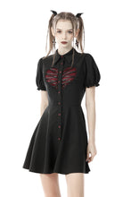Load image into Gallery viewer, Gothic rope red heart button dress DW646