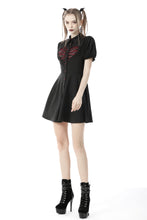 Load image into Gallery viewer, Gothic rope red heart button dress DW646