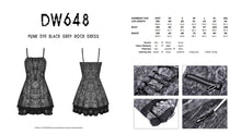 Load image into Gallery viewer, Punk dye black grey rock dress DW648