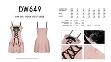 Load image into Gallery viewer, Pink doll moon strap dress DW649