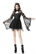 Load image into Gallery viewer, Gothic sexy bell sleeves mini dress DW650
