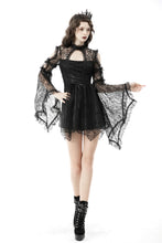 Load image into Gallery viewer, Gothic sexy bell sleeves mini dress DW650