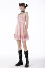 Load image into Gallery viewer, Pink doll frilly strap dress DW657