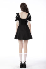Load image into Gallery viewer, Princess contrast ruffle neckline dress DW661
